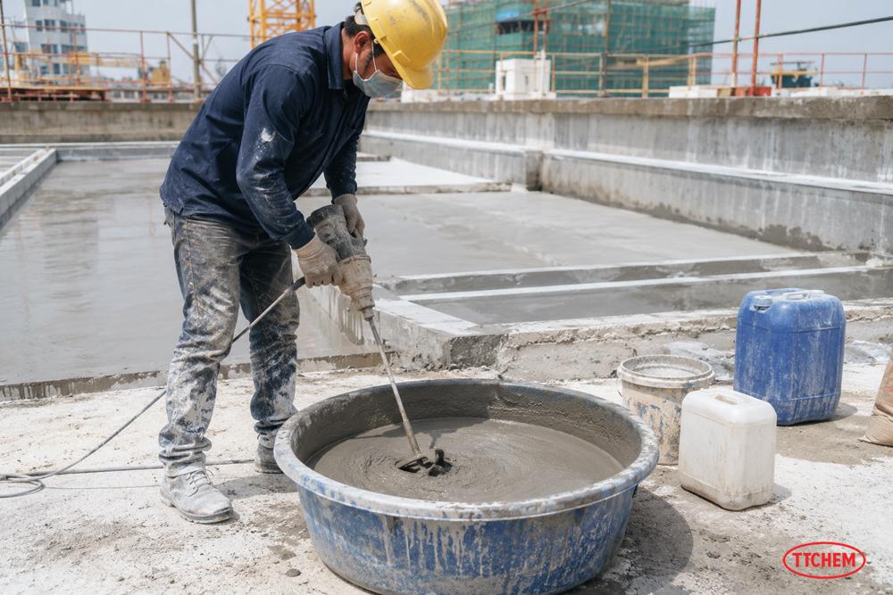 Nhựa Nhũ Tương HD5055 – Giải Pháp Tối Ưu Cho Sơn Chống Thấm 2 Thành Phần Trộn Xi Măng